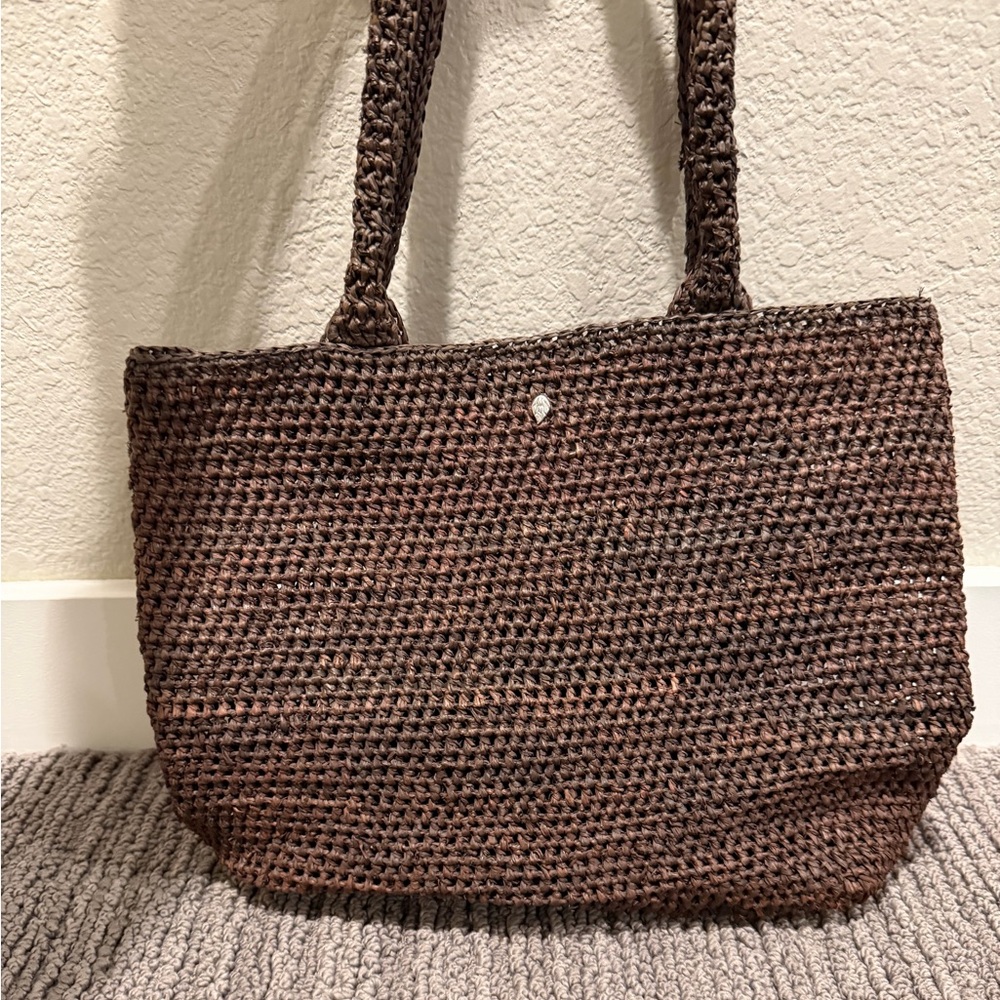 Helen Kaminski Althea Dark Brown Woven Tote